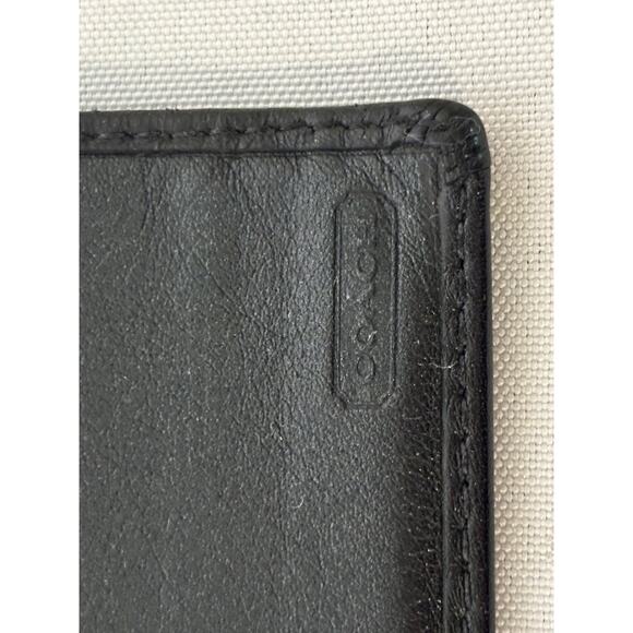 Coach Black Signature C Canvas Wallet w/ Snap Closure‎ & Leather Trim Classy - Picture 4 of 9